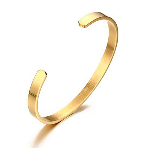 Bracelets à manchette ouverte pour femmes, bijoux de bras d'amitié en acier inoxydable, gravure personnalisée du nom et de la Date pour maman et fille, 6mm