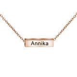Colliers de barre de nom personnalisés pour filles, collier en tube carré en acier inoxydable, pendentif 4 côtés, lettres personnalisées pour femmes, petite amie, maman