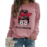 Sweat-shirt graphique de football pour femmes, chemise de Soccermom