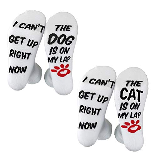 Unisex I CAN'T GET UP RIGHT NOW THE DOG/CAT IS ON MY LAP Socks
