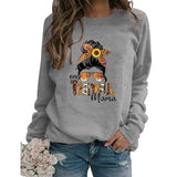 Sweat-shirt cadeau pour maman de Thanksgiving, chemise graphique pour femme, une maman reconnaissante