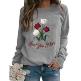 Mother's Day Sweatshirt Women Love You Mom Shirt
