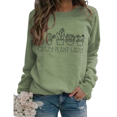 Sweat-shirt Crazy Plant Lady pour femmes, chemise maman plante