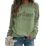Sweat-shirt Crazy Plant Lady pour femmes, chemise maman plante
