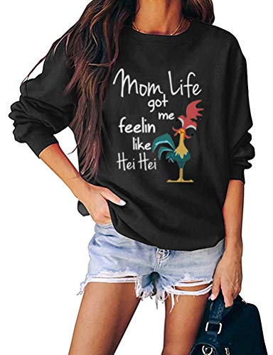 Women Long Sleeve Mom Life Got Me Feeling Like HEI HEI Sweatshirt
