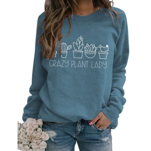 Sweat-shirt Crazy Plant Lady pour femmes, chemise maman plante