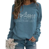Sweat-shirt Crazy Plant Lady pour femmes, chemise maman plante