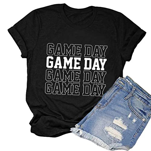 Chemise de jour de match pour femmes, chemise graphique mignonne