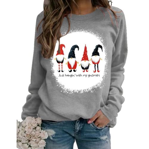 Sweat-shirt Gnomes de Noël pour femmes, juste à suspendre avec ma chemise Gnomies