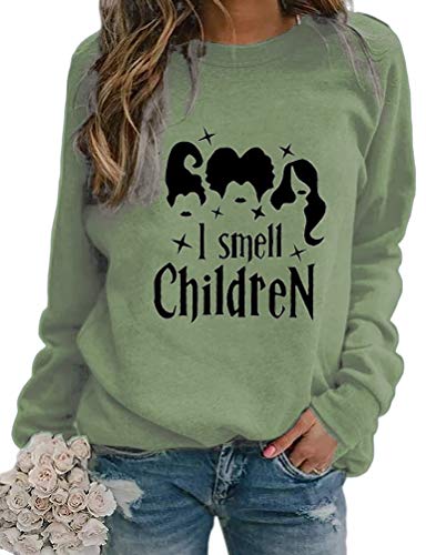 Women Long Sleeve I Smell Children Sweatshirt Hocus Pocus Shirt