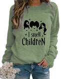 Women Long Sleeve I Smell Children Sweatshirt Hocus Pocus Shirt
