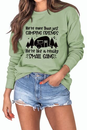 Women Camping Sweatshirt Camp Lovers Gift Long Sleeve Shirt