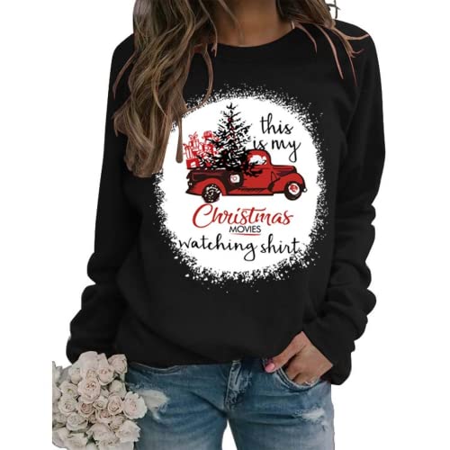 Christmas Movie Watching Sweatshirt Women This Is My Christmas Movie Watching Sublimation Shirt