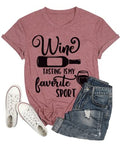 Chemise de dégustation de vin pour femmes, la dégustation de vin est mon t-shirt de Sport préféré