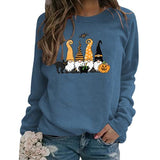 Sweat-shirt pour femme, Costume d'halloween, chat noir, Gnome, citrouille, chauve-souris