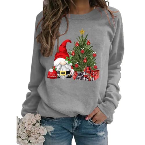 Sweat-shirt joyeux Noël pour femmes, chemise Gnomies mignonne