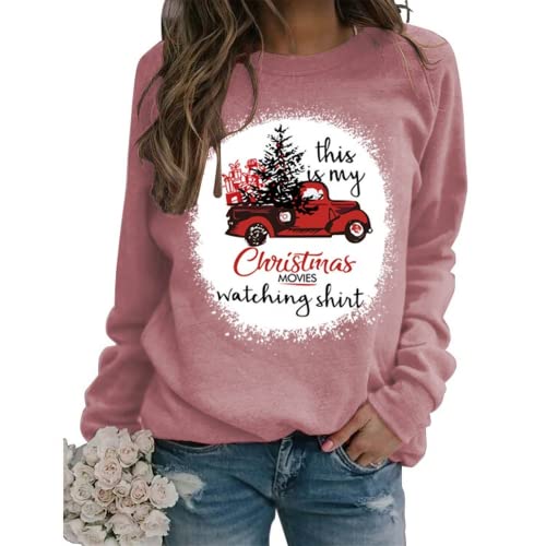 Christmas Movie Watching Sweatshirt Women This Is My Christmas Movie Watching Sublimation Shirt