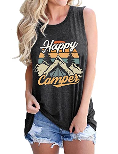 Chemise Happy Camper pour femme Débardeur graphique Happy Camper