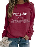 Sweat-shirt vin à manches longues pour femmes, la colle tenant ce Shitshow ensemble 2021