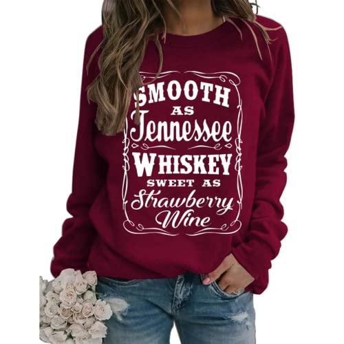 Sweat-shirt à boire du whisky pour femmes, lisse comme la chemise à whisky du Tennessee