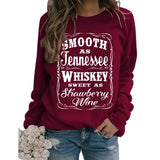 Sweat-shirt à boire du whisky pour femmes, lisse comme la chemise à whisky du Tennessee