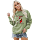 Laissez-moi vous verser un grand verre de Get Over It Funny Chicken Sweat à manches longues pour femme