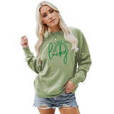 Happy Go Lucky Sweatshirt Women St. Patricks Day Shirt