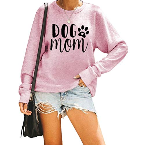 Sweat-shirt à manches longues pour femmes, chien maman, chemisier