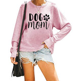 Sweat-shirt à manches longues pour femmes, chien maman, chemisier