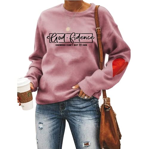 Sweat-shirt chrétien pour femmes, vêtements de foi Dieu sachant que je ne peux pas mais il peut croire