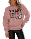 Merry Drunk I'm Christmas Sweatshirt Femme Chemise légère de Noël