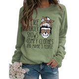Women True Crime Sweatshirt I Like Murder Shows Comfy Clothes and Maybe Like 3 People Shirt