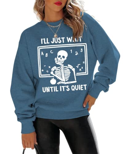 Sweat-shirt pour femmes, j'attendrai juste jusqu'à ce que ce soit calme