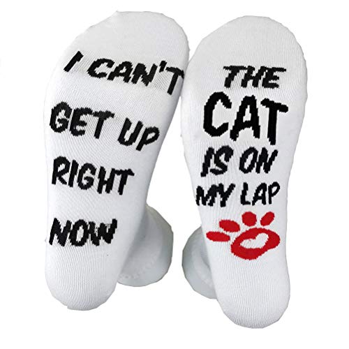 Unisex I CAN'T GET UP RIGHT NOW THE DOG/CAT IS ON MY LAP Socks