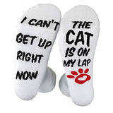 Unisex I CAN'T GET UP RIGHT NOW THE DOG/CAT IS ON MY LAP Socks