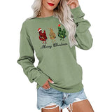 Sweat-shirt de poulet de noël à carreaux Buffalo pour femmes, chemise de joyeux noël