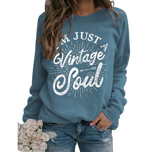 Women I'm Just A Vintage Sweatshirt Long Sleeve Hippie Shirt