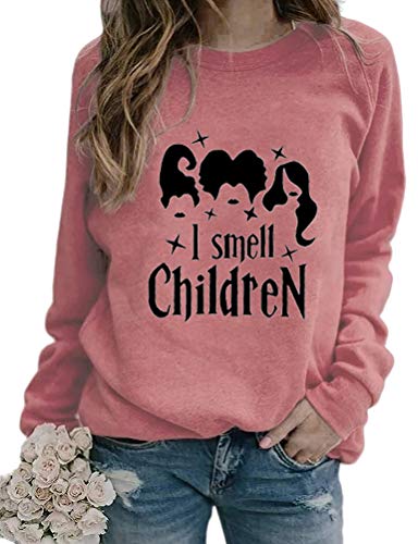 Women Long Sleeve I Smell Children Sweatshirt Hocus Pocus Shirt