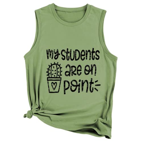 Funny Teacher Tank Women Mes élèves sont sur le point Graphic Tees