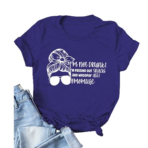 T-shirt Momlife pour femmes, je ne suis pas ivre, je distribue des collations et une chemise graphique