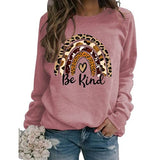 Be Kind Rainbow Sweat-shirt à manches longues pour femme
