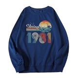 Sweatshirt mit Vintage-Motiv „1981“ für Damen, 40 Jahre alt, Geburtstagsgeschenk, Langarmshirt