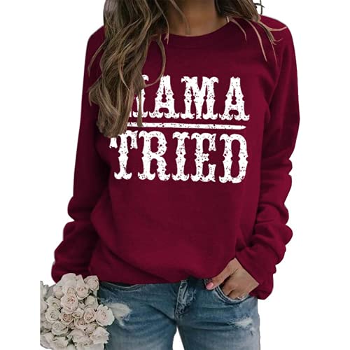 Sweat-shirt graphique Mama Tried pour femmes, chemise classique Country Legend