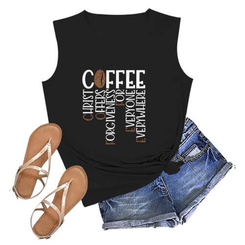 Women Coffee Religious Tank Tops Christ Offers Forgiveness for Everyone Everywhere Shirt