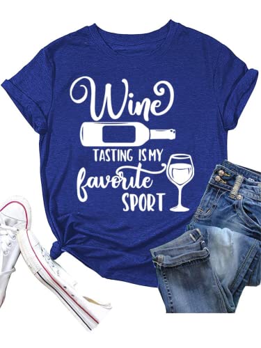 Chemise de dégustation de vin pour femmes, la dégustation de vin est mon t-shirt de Sport préféré