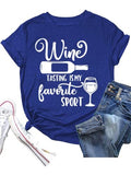 Chemise de dégustation de vin pour femmes, la dégustation de vin est mon t-shirt de Sport préféré