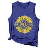 Meilleure maman de tous les temps en débardeur tournesol pour femme