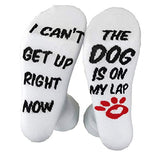 Unisex I CAN'T GET UP RIGHT NOW THE DOG/CAT IS ON MY LAP Socks