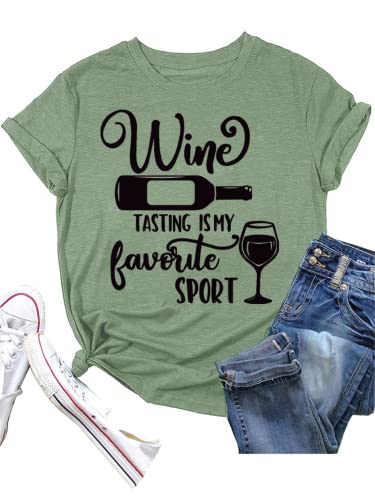 Chemise de dégustation de vin pour femmes, la dégustation de vin est mon t-shirt de Sport préféré