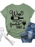 Chemise de dégustation de vin pour femmes, la dégustation de vin est mon t-shirt de Sport préféré